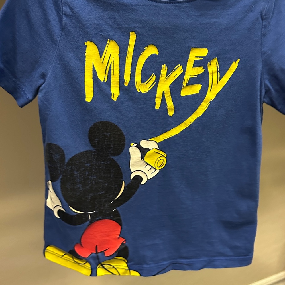 Disney Blue Mickey Mouse Kids T-Shirt